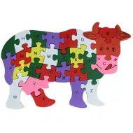 ABC - 123 krowa drzewo edukacyjne puzzle
