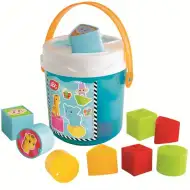 ABC Kolorowe wiaderko do sortowania kształtów 16x13cm - Simba Toys
