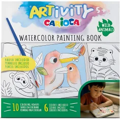 ARTivity: Zwierzęta — akwarelowa kolorowanka z pędzlem — Carioca