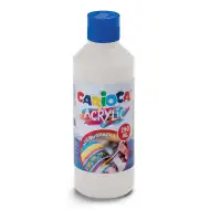Acrylic 250ml farba akrylowa w kolorze białym - Carioca