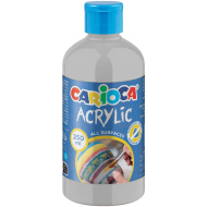 Acrylic Akril farba akrylowa w kolorze srebrnym 250 ml - Carioca
