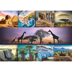 Afrika kolaż – puzzle HQ 1000 elementów – Trefl zdjęcie 2