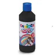 Akrylowa farba 250 ml w kolorze czarnym - Carioca