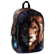 Animal Planet zaokrąglony plecak szkolny z lwem, plecak 32x15x45cm
