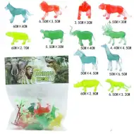 Animal World: Przezroczysty zestaw figurek dzikich zwierząt 12 szt.