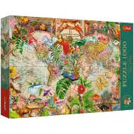 Antyczna mapa świata puzzle premium plus 1000 elementów - Trefl