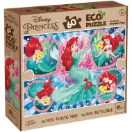 Ariel, mała syrenka 2 w 1, puzzle ekologiczne i kolorowanka, 60 elementów, 70x50 cm – Lisciani