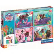 Ariel, mała syrenka 4 w 1 puzzle 12, 16, 20 i 24 elementy - Clementoni
