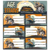 Ars Una: Age of the Titans etykiety na zeszyty z motywem dinozaurów 3x6 sztuk