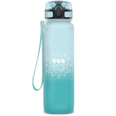 Ars Una: Bidon motywacyjny bez BPA, z gradientem, matowy - 1000 ml - Ice
