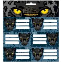 Ars Una: Black Panther pakiet naklejek na zeszyt 3x6 szt.