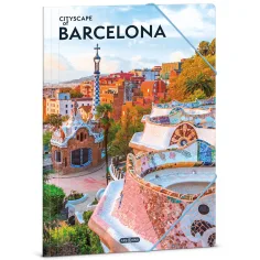 Ars Una: Cityscape - Barcelona teczka z gumką, format A4