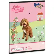 Ars Una: Cute Animals - Doggie zeszyt w linie dla klasy 2, format A5, 16-32 stron