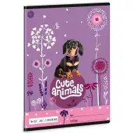 Ars Una: Cute Animals - Puppy z jamnikiem zeszyt w linie dla 2 klasy A/5