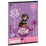 Ars Una: Cute Animals - Szczeniak jamnika, zeszyt w kratkę A5