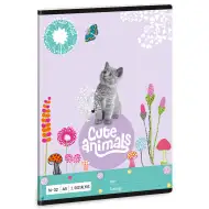 Ars Una: Cute Animals - Zeszyt w linie A/5 z kotkiem dla klasy 2