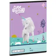 Ars Una: Cute Animals - Zeszyt w linie w jednorożce dla klasy 2, format A5, 16-32 stron