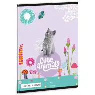 Ars Una: Cute Animals - zeszyt w linię dla 3. klasy z kotkiem, A/5