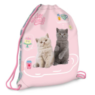 Ars Una: Cute Animals Tea Party plecak-worek z kotami, worek sportowy 32x42 cm