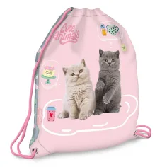 Ars Una: Cute Animals Tea Party plecak-worek z kotami, worek sportowy 32x42 cm