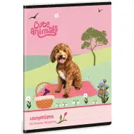Ars Una: Cute animals Doggie zeszyt do notatek z pieskiem, 38 kartek, format A5