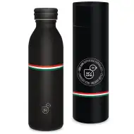 Ars Una: Flag Black Metalowa butelka termiczna z podwójnymi ściankami z węgierską flagą w ozdobnym pudełku 600 ml