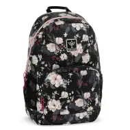 Ars Una: Flowery Black kwiecisty plecak szkolny AU-2, 32x46x22 cm
