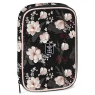 Ars Una: Flowery Black wielopoziomowy piórnik 15,5x22,5x4,5 cm