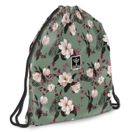 Ars Una: Flowery Green worek gimnastyczny dla nastolatków, torba sportowa 37,5 x 46 cm