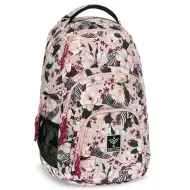 Ars Una: Flowery Pink kwiatowy plecak szkolny AU-2, 32x46x22 cm