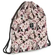 Ars Una: Flowery Pink kwiecisty plecak sportowy, worek sportowy dla nastolatków 37,5x46 cm