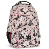 Ars Una: Flowery Pink kwiecisty plecak szkolny AU-6, 34x45x26 cm