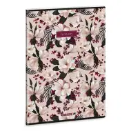 Ars Una: Flowery Pink zeszyt w linie z dodatkowymi klamrami A4