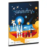 Ars Una: Gravity zeszyt w linie dla klasy 3 z motywem astronauty, format A5