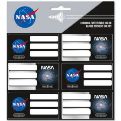 Ars Una: Naklejki na zeszyty z motywem NASA, opakowanie 3x6 szt.