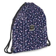 Ars Una: Navy Bloom młodzieżowy worek gimnastyczny, torba sportowa 37,5x46 cm