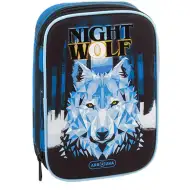 Ars Una: Nightwolf wielopoziomowy rozkładany piórnik 15,5x22,5x4,5 cm