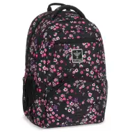 Ars Una: Pearl Blossom Black kwiecisty ergonomiczny plecak szkolny 33x45x24 cm