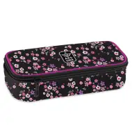 Ars Una: Pearl Blossom Black kwiecisty piórnik młodzieżowy 22,5x6x11,5 cm