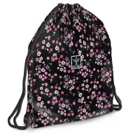 Ars Una: Pearl Blossom Black kwiecisty worek na buty, torba sportowa 37,5x46cm