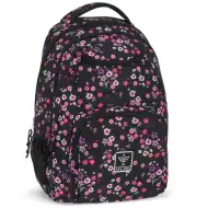 Ars Una: Pearl Blossom Black szkolny plecak w kwiaty AU-6, 34x45x26 cm