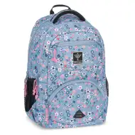 Ars Una: Pearl Blossom Blue kwiecisty ergonomiczny tornister szkolny, plecak 33x45x24cm