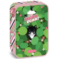 Ars Una: Piórnik wielopoziomowy z kotkiem Think Pink 15,5×22,5×4,5 cm