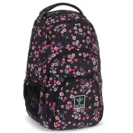 Ars Una: Plecak szkolny Peald Blossom Black w kwiaty AU-2, 32x46x22 cm