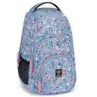 Ars Una: Plecak szkolny Peald Blossom Blue AU-2 w kwiaty, 32x46x22 cm