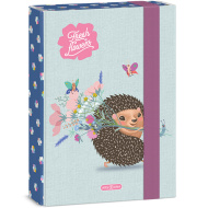 Ars Una: Pudełko na zeszyty A5 z motywem jeża „Świeże kwiaty”