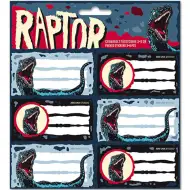 Ars Una: Raptor etykiety na zeszyty pakowane 3x6 sztuk