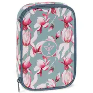 Ars Una: Rosy Magnolia wielopoziomowy rozkładany piórnik 15,5x22,5x4,5 cm