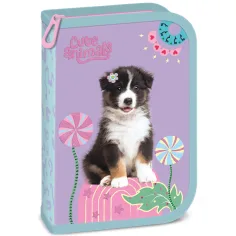 Ars Una: Słodkie zwierzątka Aussie – rozkładany, wypełniony piórnik z motywem psów, 13 × 19 × 4 cm