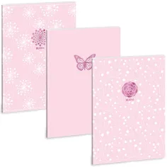 Ars Una: Soft Touch Pink Spring — extra zszywany zeszyt A4 w linię